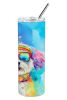 Bichon Frise Hippie Dawg Stainless Steel Skinny Tumbler Vacuum Double Walled Reusable Insulated Tumbler Travel Cup for Coffee Cocktails Gift with Lid
