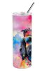 Scottish Terrier Hippie Dawg Stainless Steel Skinny Tumbler Vacuum Double Walled Reusable Insulated Tumbler Travel Cup for Coffee Cocktails Gift with