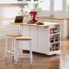 Coffee Bar Ready 53" Kitchen Island with Power & Unique Storage | The Roast Co.