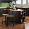 Coffee Bar Ready 53" Kitchen Island with Power & Unique Storage | The Roast Co.