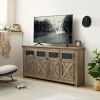 Farmhouse 4-Door Buffet & Coffee Bar Cabinet with Barn Design | The Roast Co.